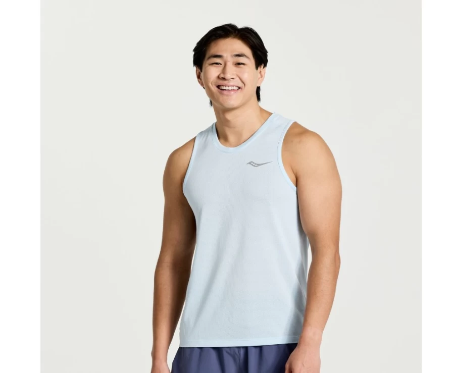 Saucony Men's Vapor Performance Singlet - Lightweight Running Top for Training & Racing