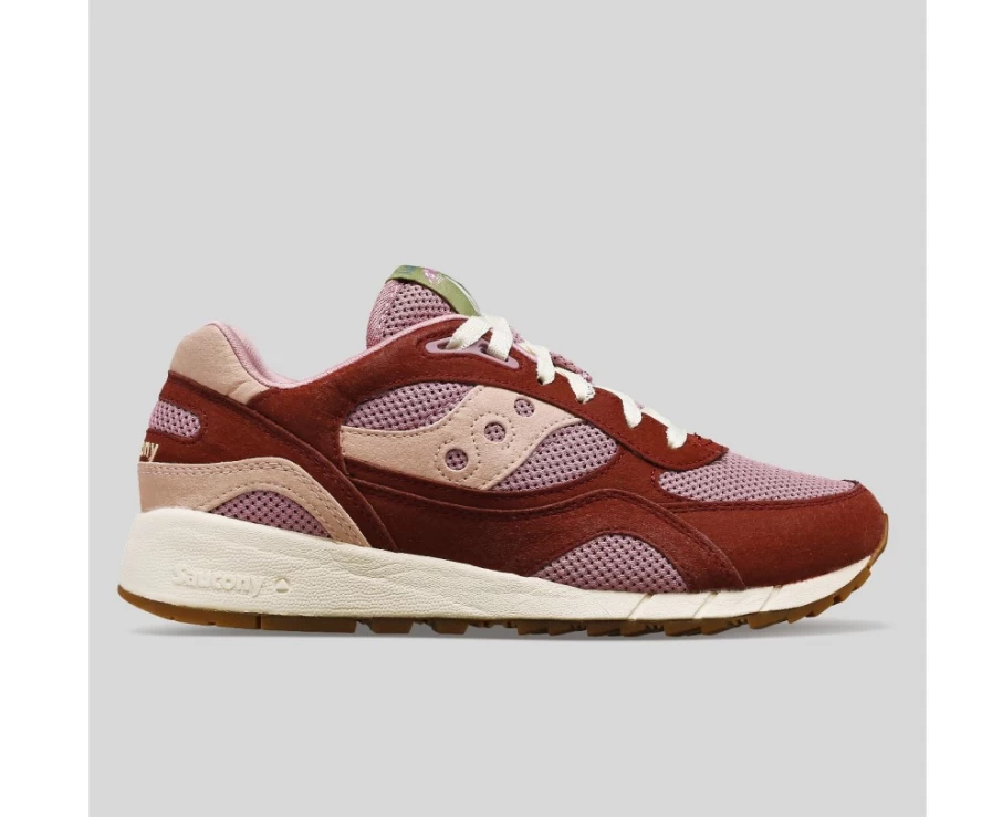 Saucony Women's Shadow 6000 Burgundy Mushroom Running Shoes