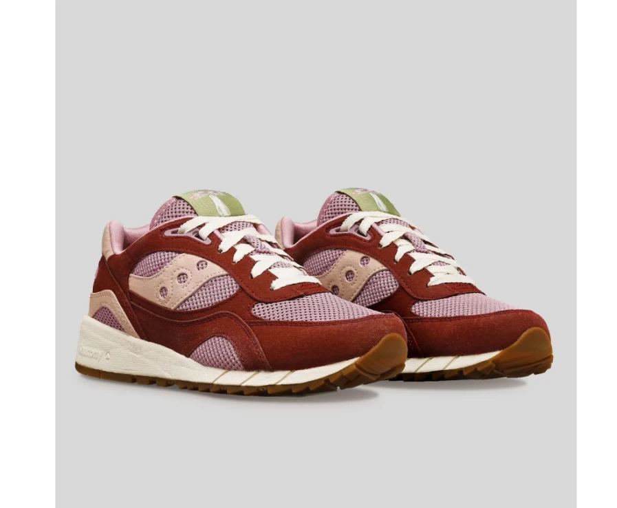 Saucony Women's Shadow 6000 Burgundy Mushroom Running Shoes