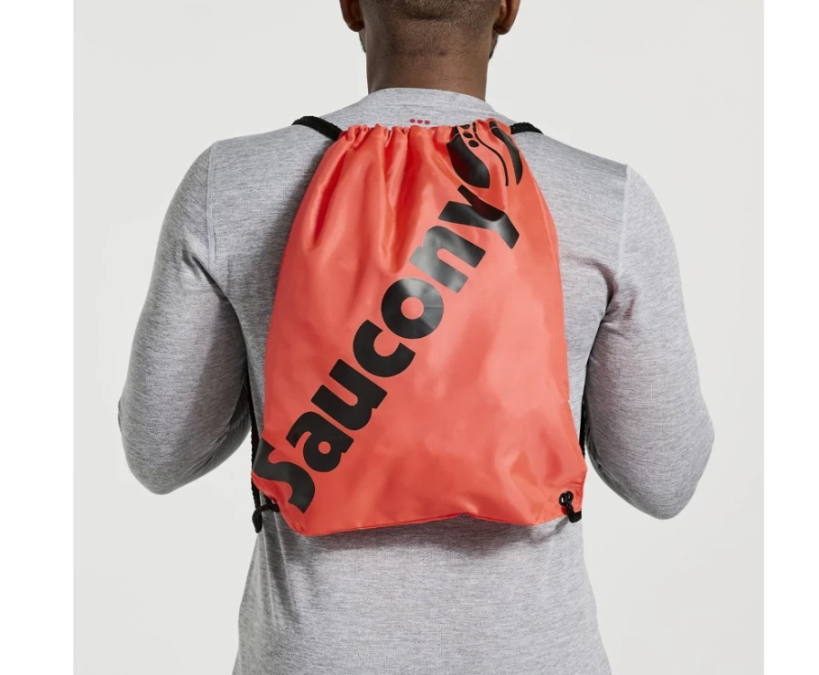 Saucony Unisex Vizired String Bag - Lightweight Mesh Sports & Gym Sack