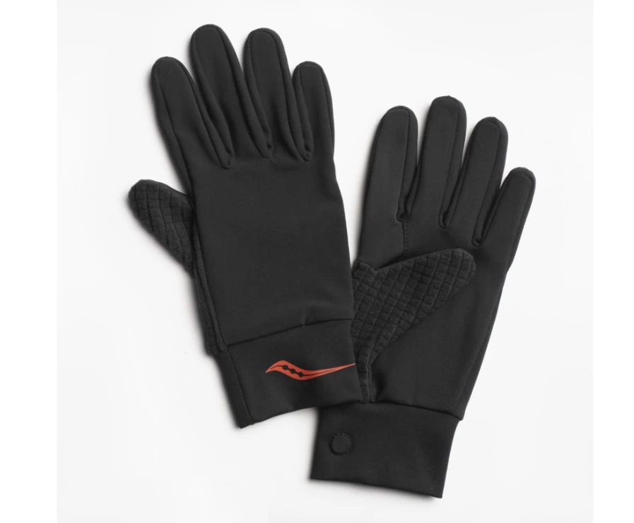 Saucony Unisex Black Bluster Glove - Weather-Resistant Training Gloves for All Seasons