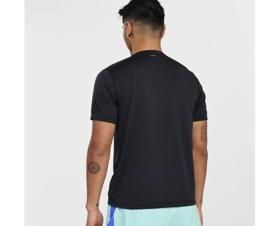 Saucony Men's Black Performance Short Sleeve Running Shirt
