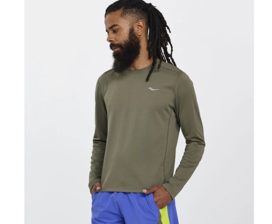 Saucony Men's Rockface Performance Long Sleeve Stopwatch Shirt