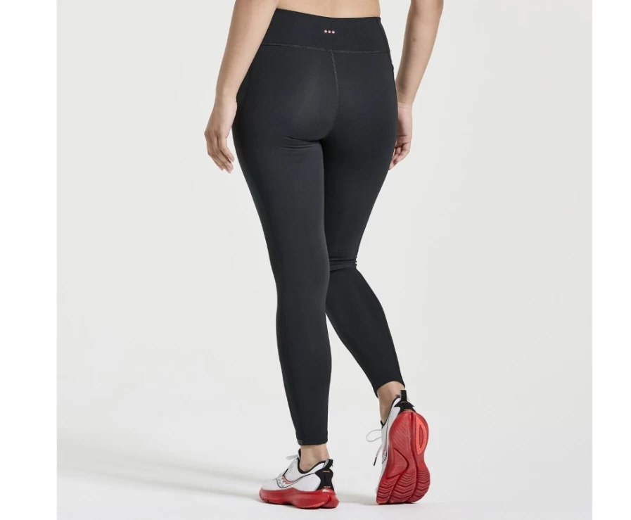 Saucony Women's Solstice Tight - Black Running Tights for Women