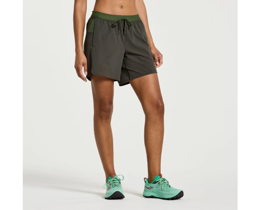 Saucony Women's Explorer Utility 6" Short in Climbing Ivy - Hiking & Outdoor Adventure Shorts