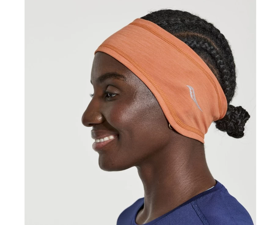 Saucony Women's Solstice Headband in Ember Heather – Comfortable & Styletic Running Accessory