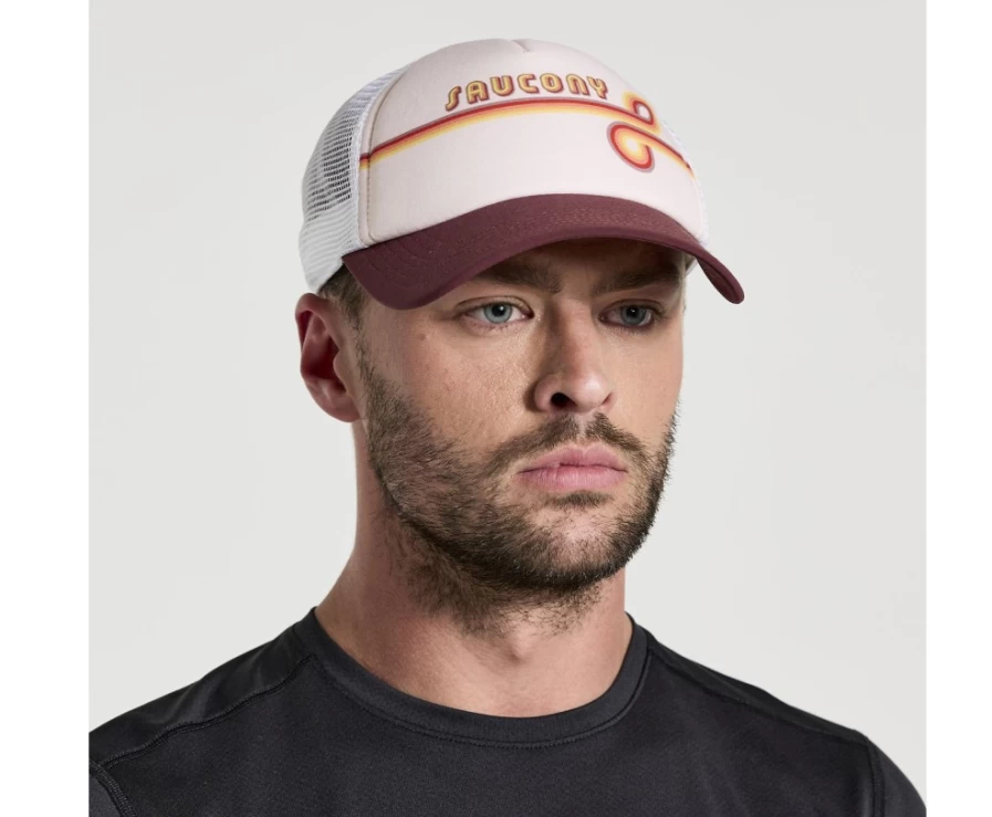 Saucony Unisex Stone Graphic Foamie Trucker Hat - Casual Adjustable Snapback Cap