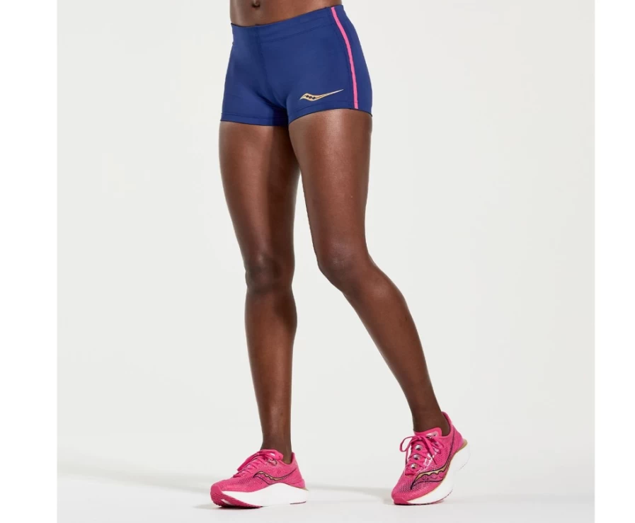 Saucony Women's Elite Boy Shorts - Sodalite Color Comfortable Athletic Underwear