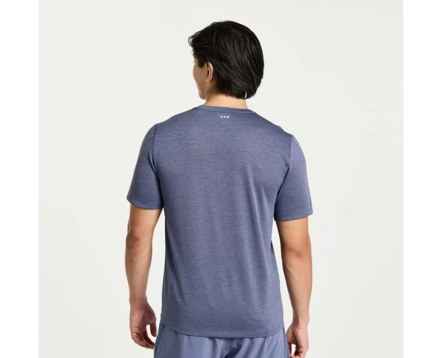 Saucony Men's Horizon Heather Performance Short Sleeve Stopwatch Shirt