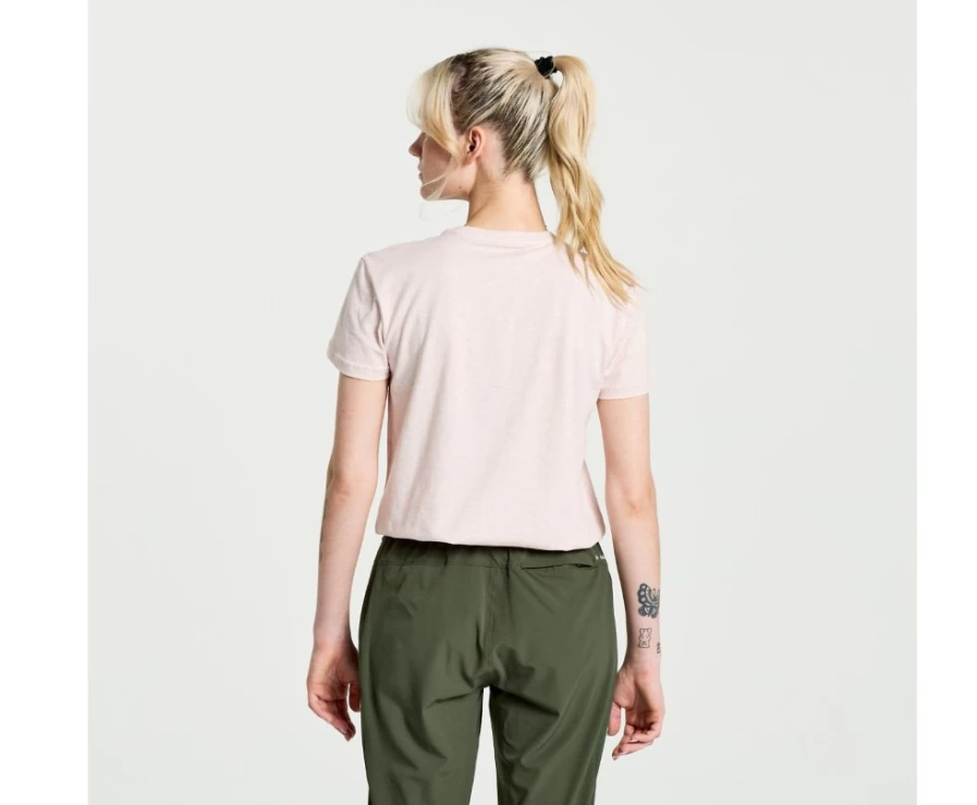 Saucony Women's Sepia Rose Heather Graphic Rested T-Shirt