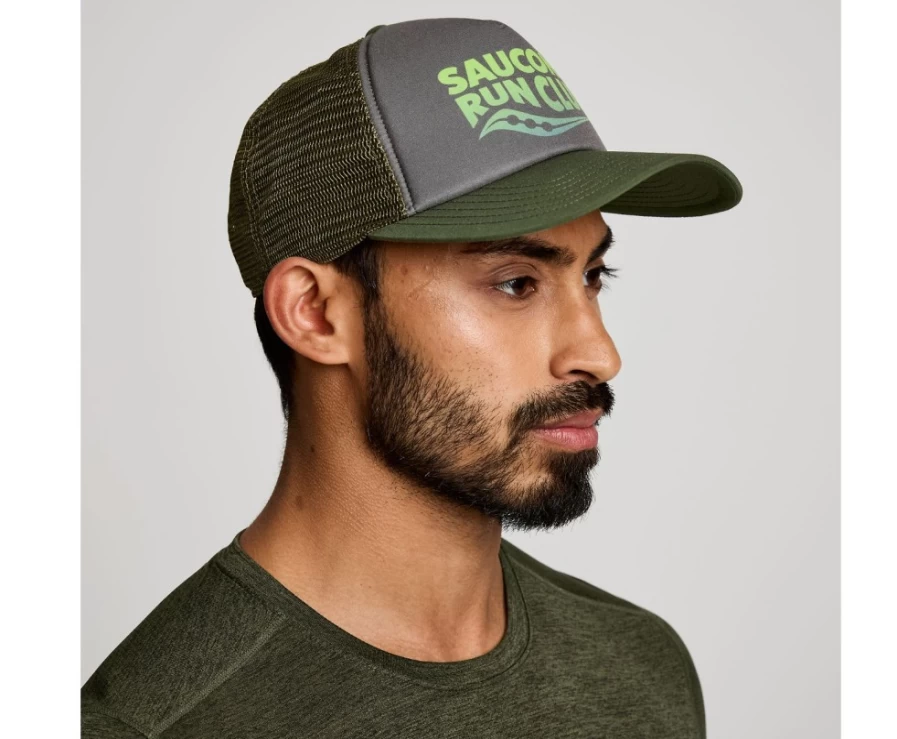 Saucony Unisex Foamie Trucker Hat - Climbing Ivy Graphic Adjustable Baseball Cap