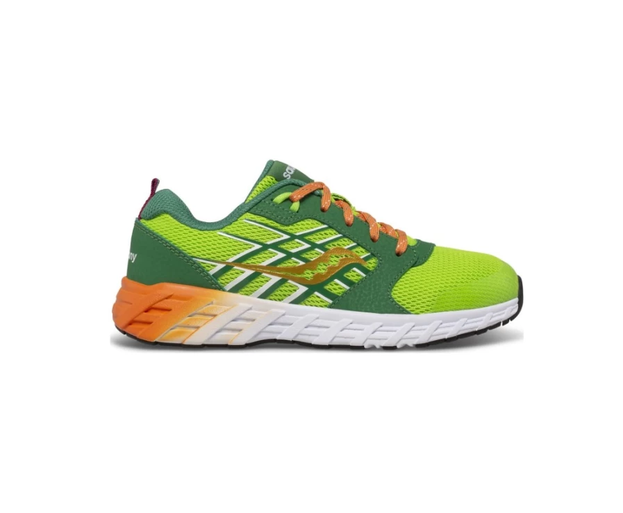Saucony Kids' Green Wind 2.0 Lace-Up Running Sneakers for Big Kids
