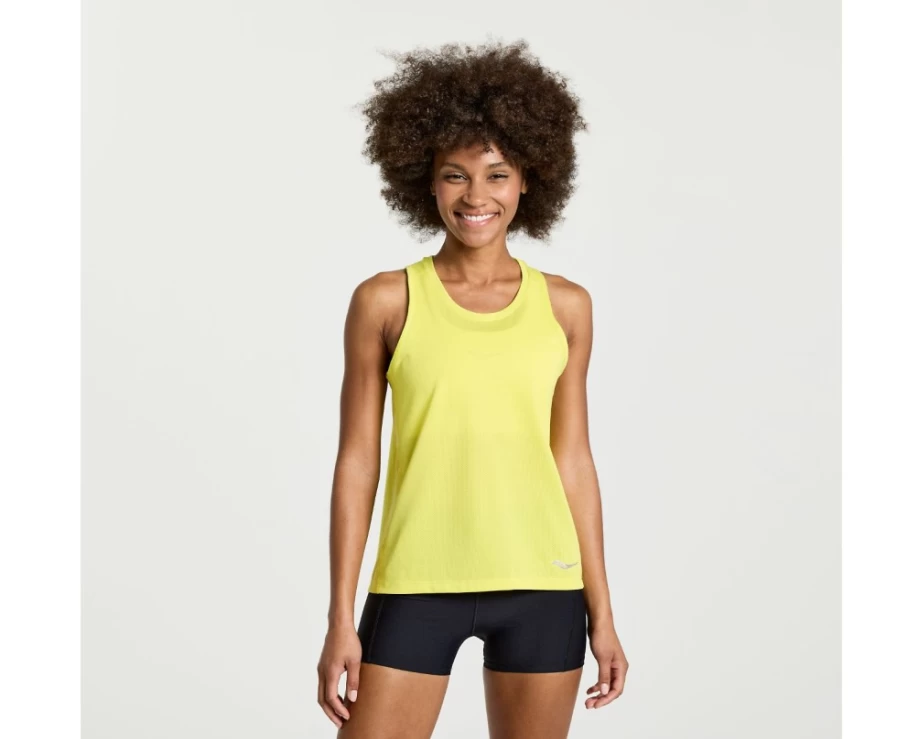 Saucony Women's Citron Performance Stopwatch Singlet Running Top