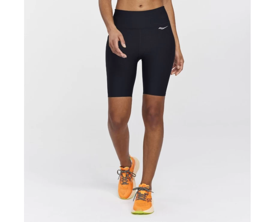 Saucony Women's Black Fortify 8" Biker Shorts for Cycling & Workouts