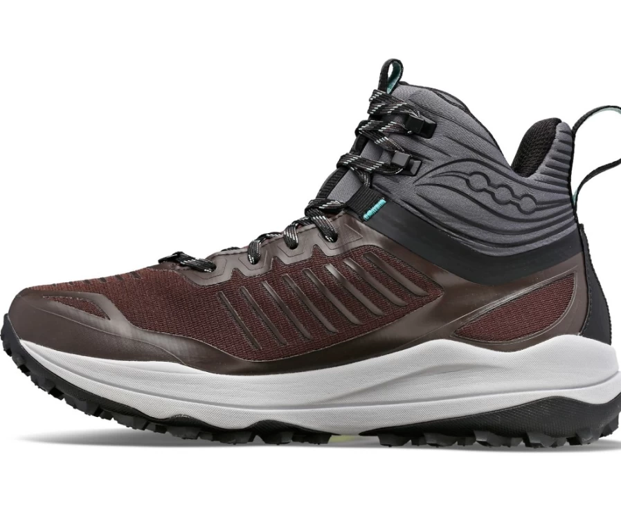 Saucony Women's Ultra Ridge GTX Hiking Shoes in Java - Waterproof Trail Running Sneakers