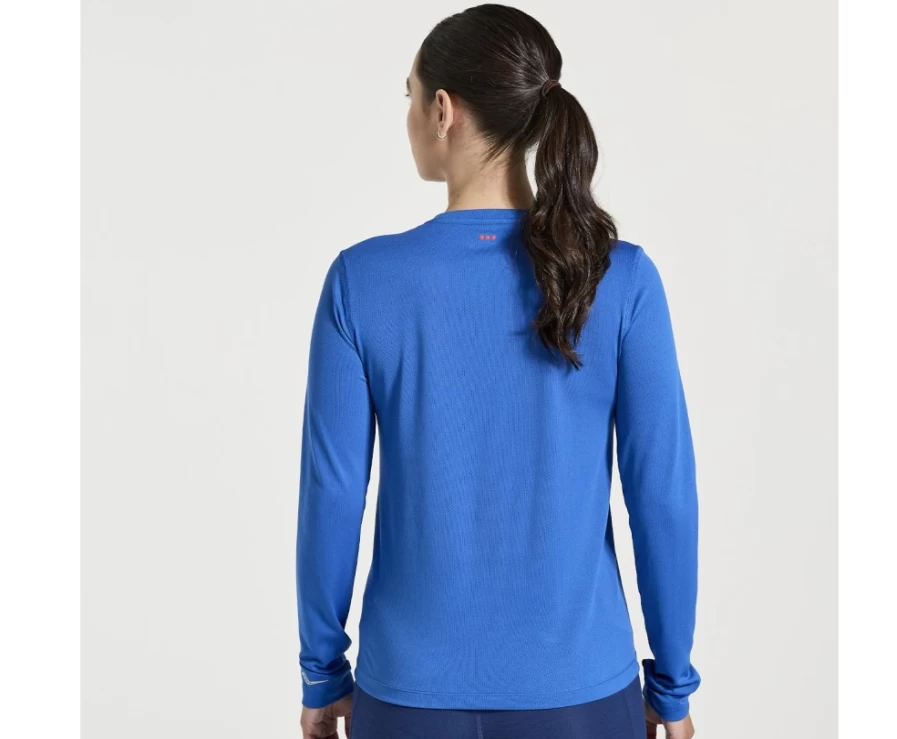 Saucony Women's Pool Graphic Long Sleeve Stopwatch Performance Top
