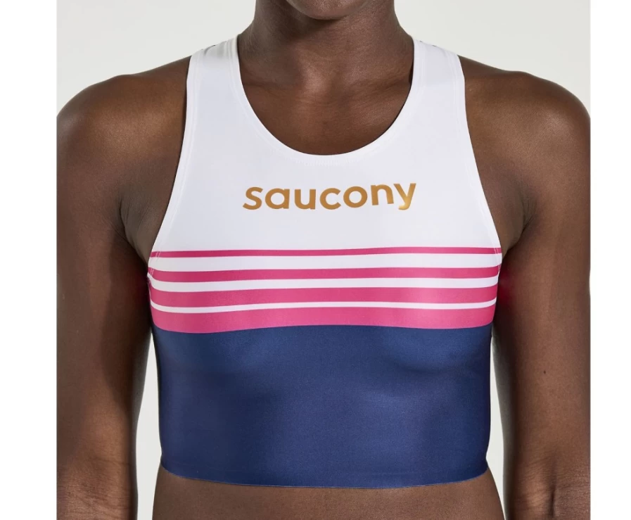 Saucony Women's Sodalite Elite Crop Top – Lightweight Performance Workout Shirt