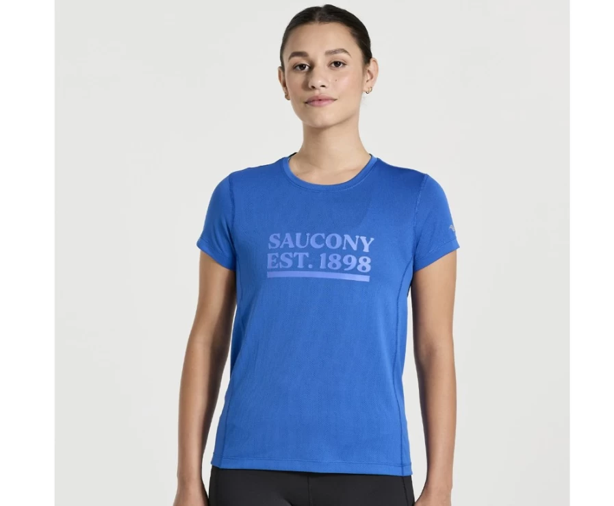 Saucony Women's Pool Graphic Short Sleeve Stopwatch Tee
