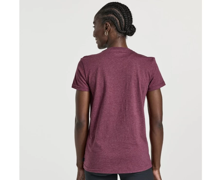 Saucony Women's Stone Heather Rested T-Shirt - Comfortable Casual Tee for Women