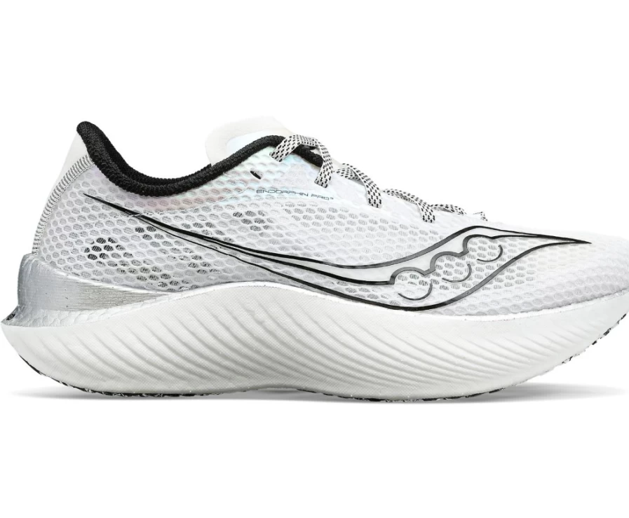 Saucony Women's Endorphin Pro 3 White Running Shoes - Lightweight & Responsive for Speed