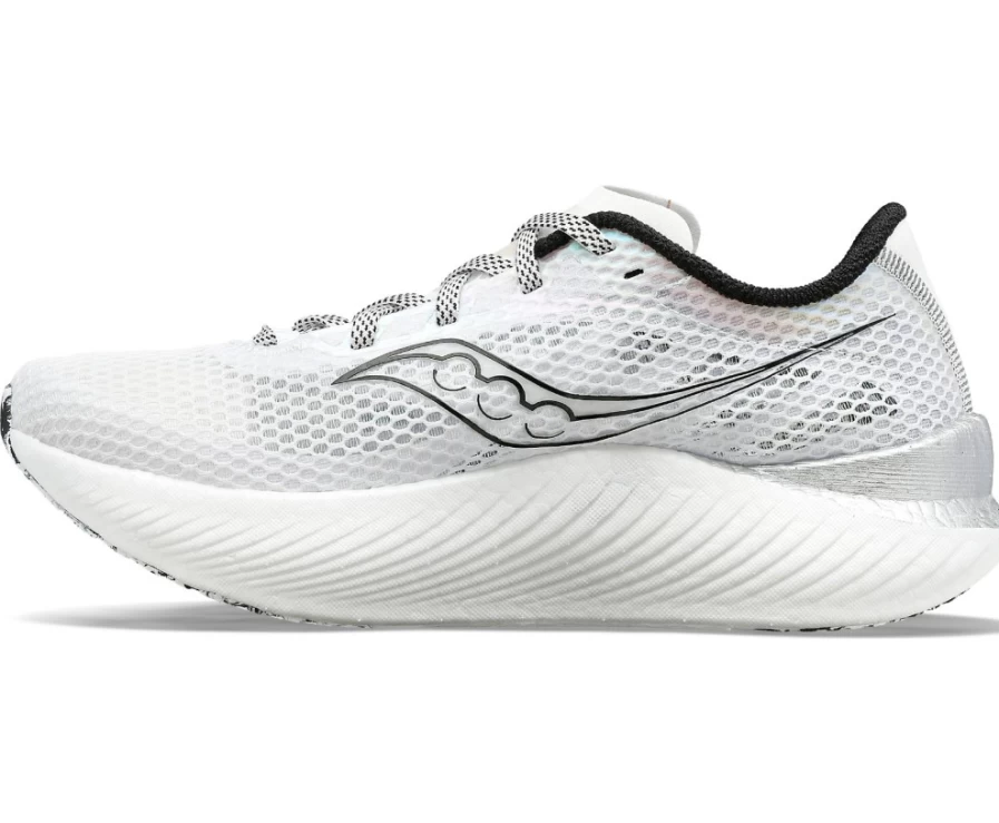 Saucony Women's Endorphin Pro 3 White Running Shoes - Lightweight & Responsive for Speed