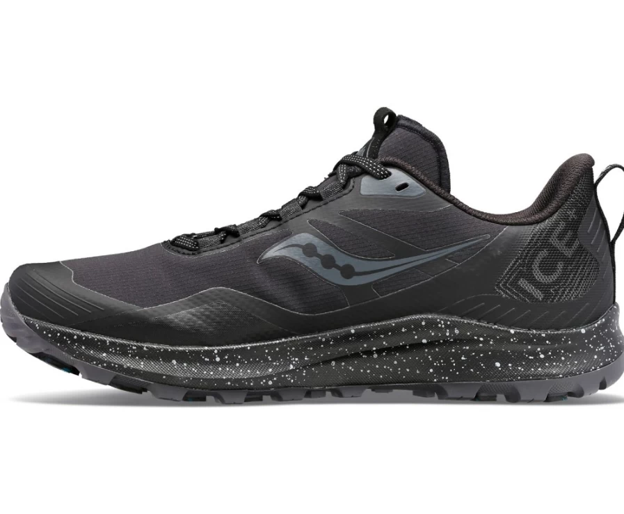 Saucony Men's Peregrine Ice+ 3 Trail Running Shoes - Black