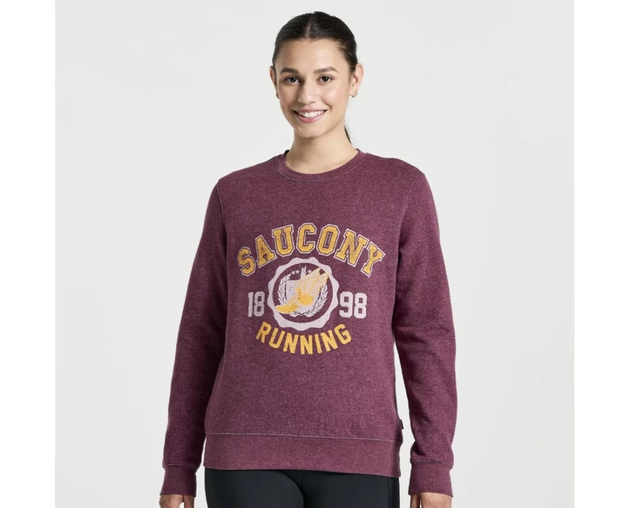Saucony Women's Stone Heather Rested Crewneck Sweatshirt