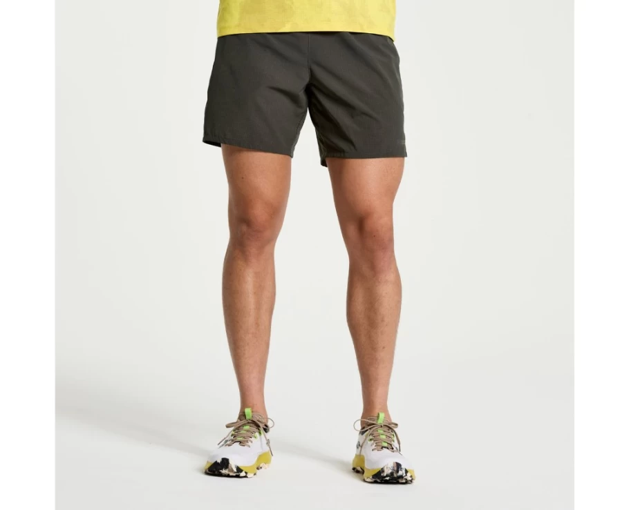 Saucony Men's Explorer Utility 6" Short in Climbing Ivy - Durable Hiking & Outdoor Shorts