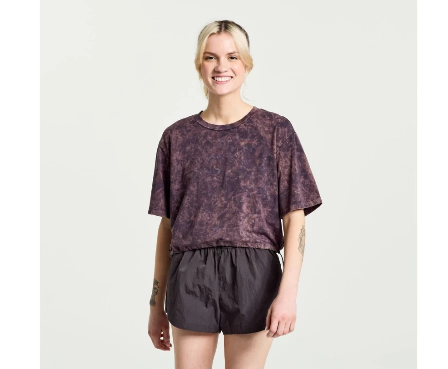 Saucony Women's Basalt Unwind Crop Short Sleeve Top