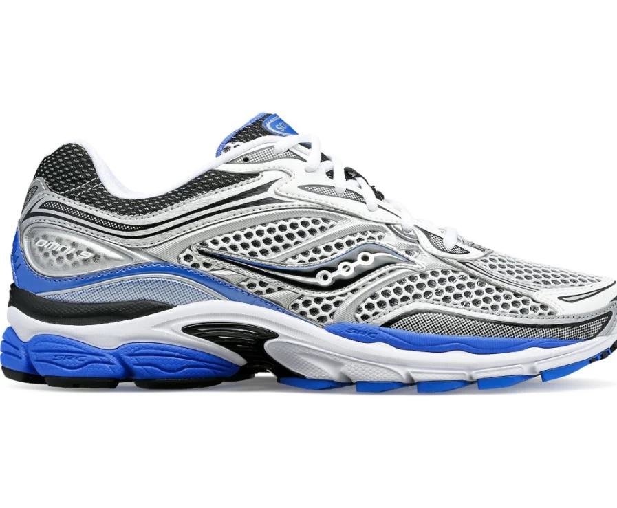 Saucony Men's Omni ProGrid 9 Running Shoes in White - OG Style