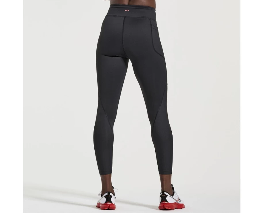 Saucony Women's Fortify LX Tight - Black Running Tights for Women