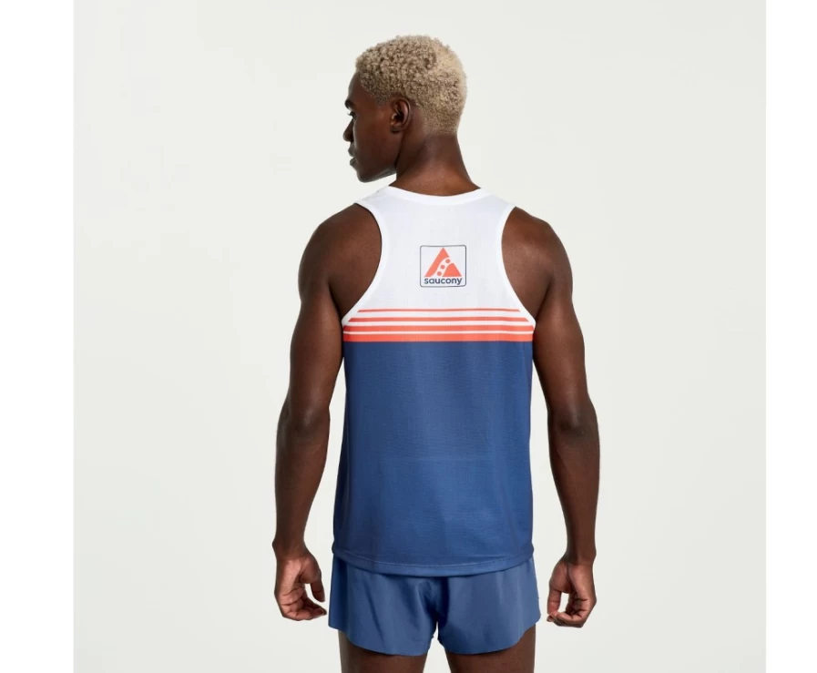 Saucony Men's Boston 2023 Running Singlet - Lightweight Performance Top for Training & Racing