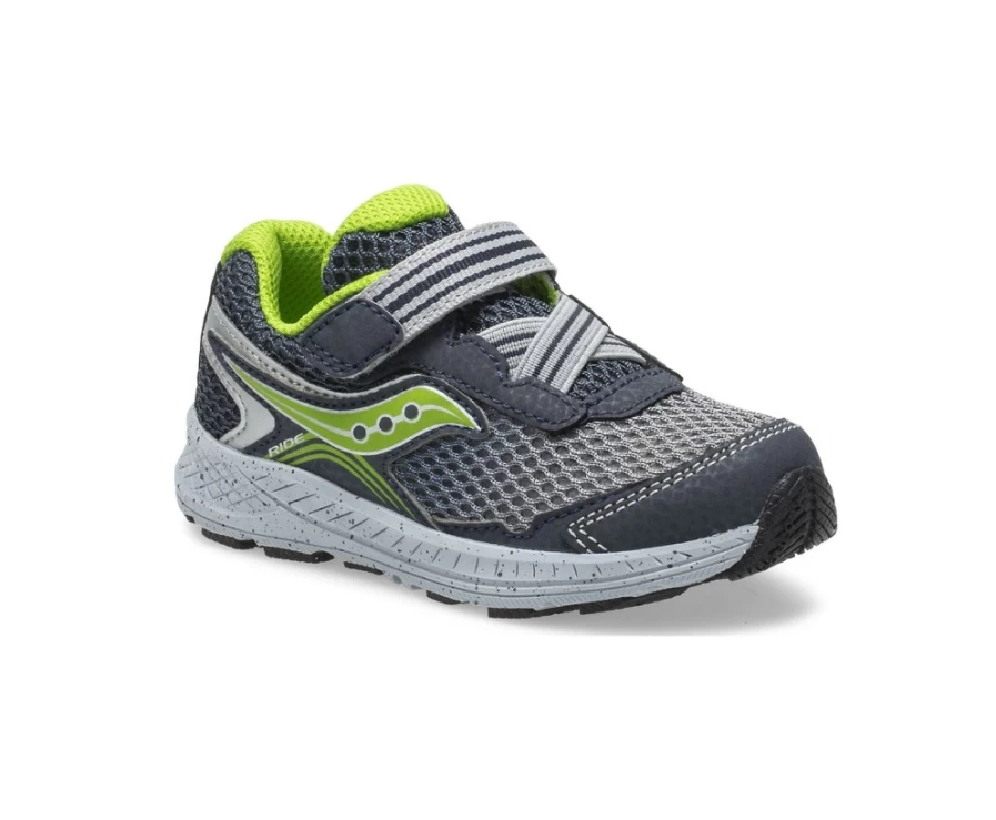 Saucony Kids' Ride 10 Jr Sneaker in Navy - Lightweight Running Shoes for Little Boys & Girls
