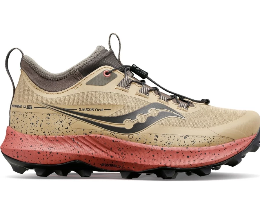 Saucony Women's Peregrine 13 Trail Running Shoes in Desert Color
