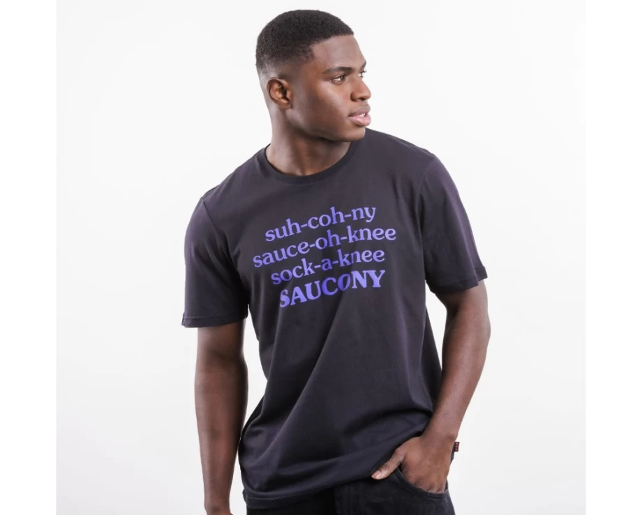 Men's Saucony Frank Cooke Black Performance T-Shirt