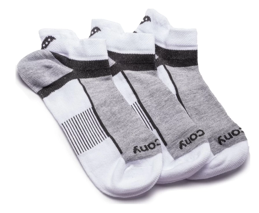 Saucony Inferno Quarter 3-Pack Unisex Socks in White