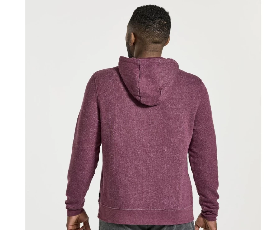 Saucony Men's Stone Heather Rested Hoodie - Lightweight Comfort Pullover