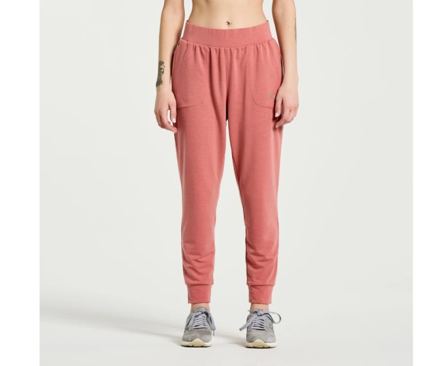 Saucony Women's Boston Pant in Soot Heather - Lightweight Running Pants for Women