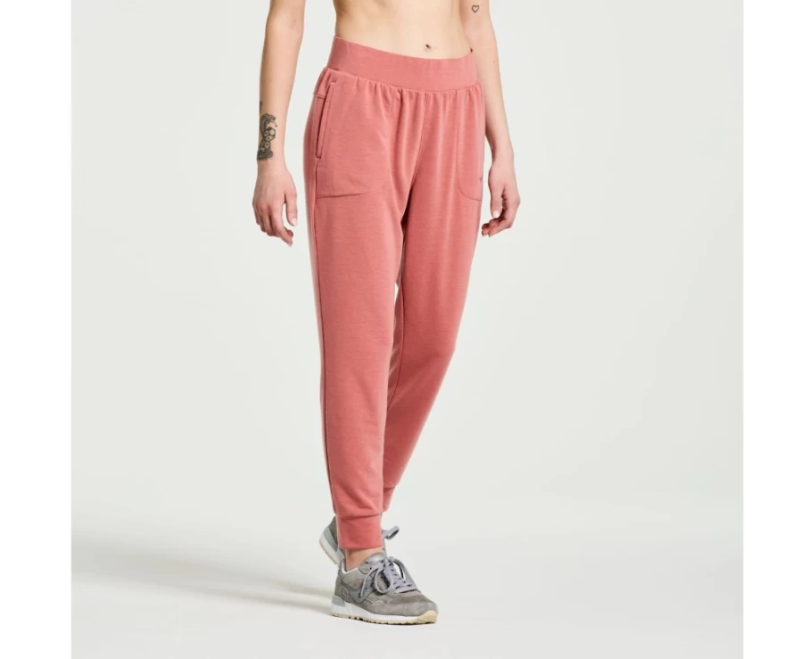 Saucony Women's Boston Pant in Soot Heather - Lightweight Running Pants for Women