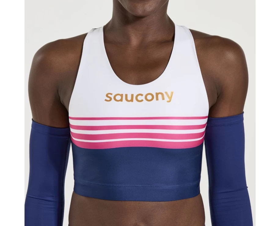 Saucony Women's Elite Bra Top - Sodalite Blue Sports Bra for High-Performance Workouts