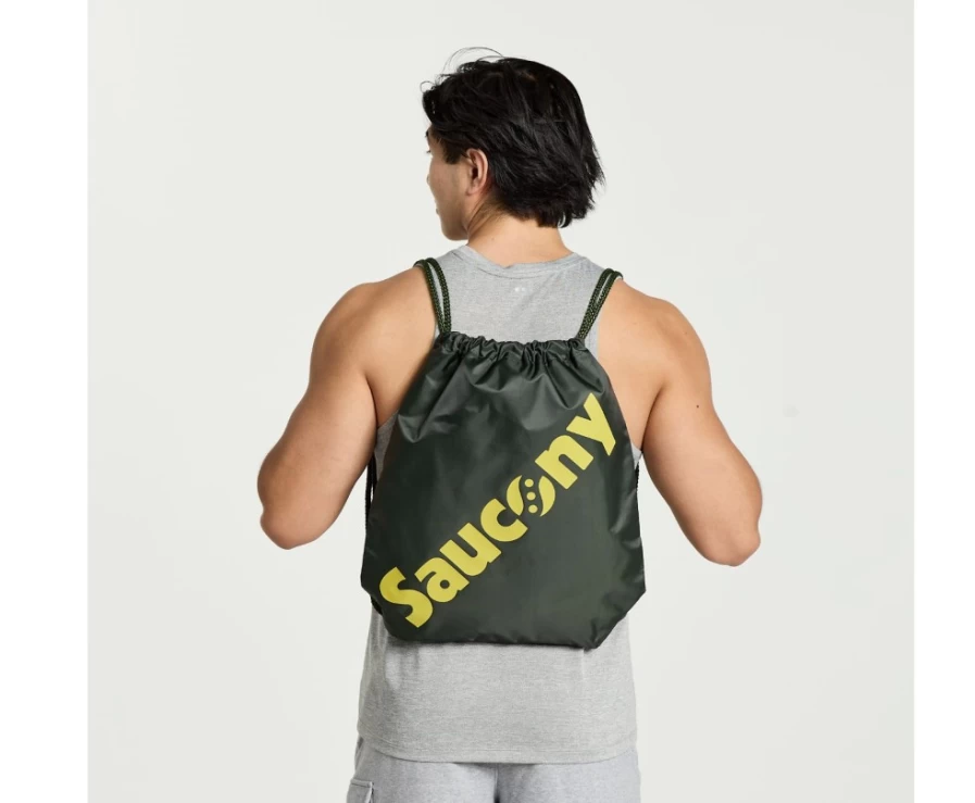 Saucony Unisex Climbing Ivy String Bag - Lightweight Mesh Sports & Gym Sack