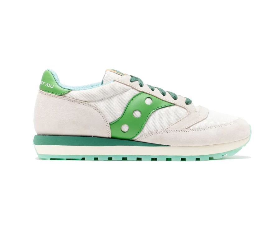 Saucony Shamrock Jazz 81 Unisex White Running Shoes