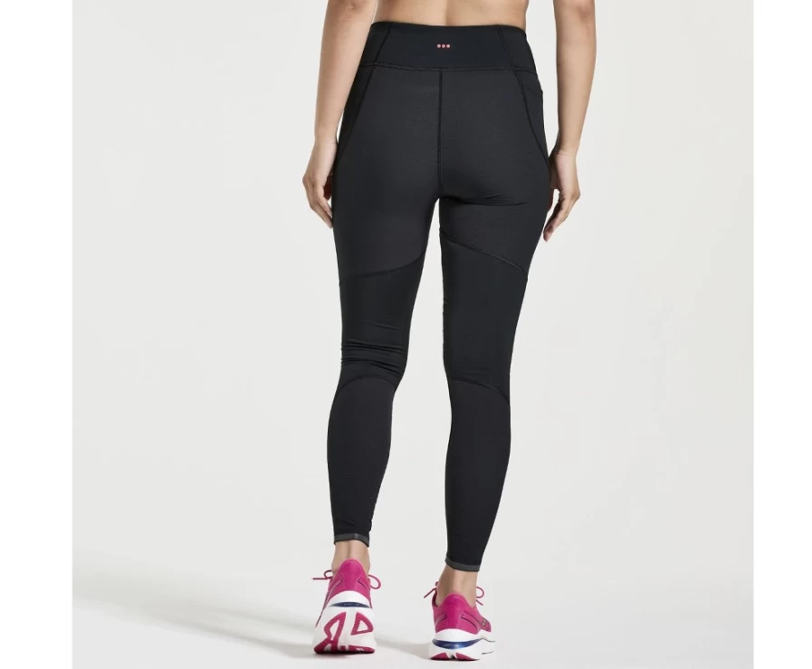 Saucony Women's Black Boulder Wind Tight Running Pants