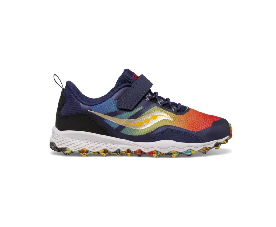 Saucony Kids' Peregrine 12 Shield A/C Sneakers in Blue - Trail Running Shoes for Boys & Girls