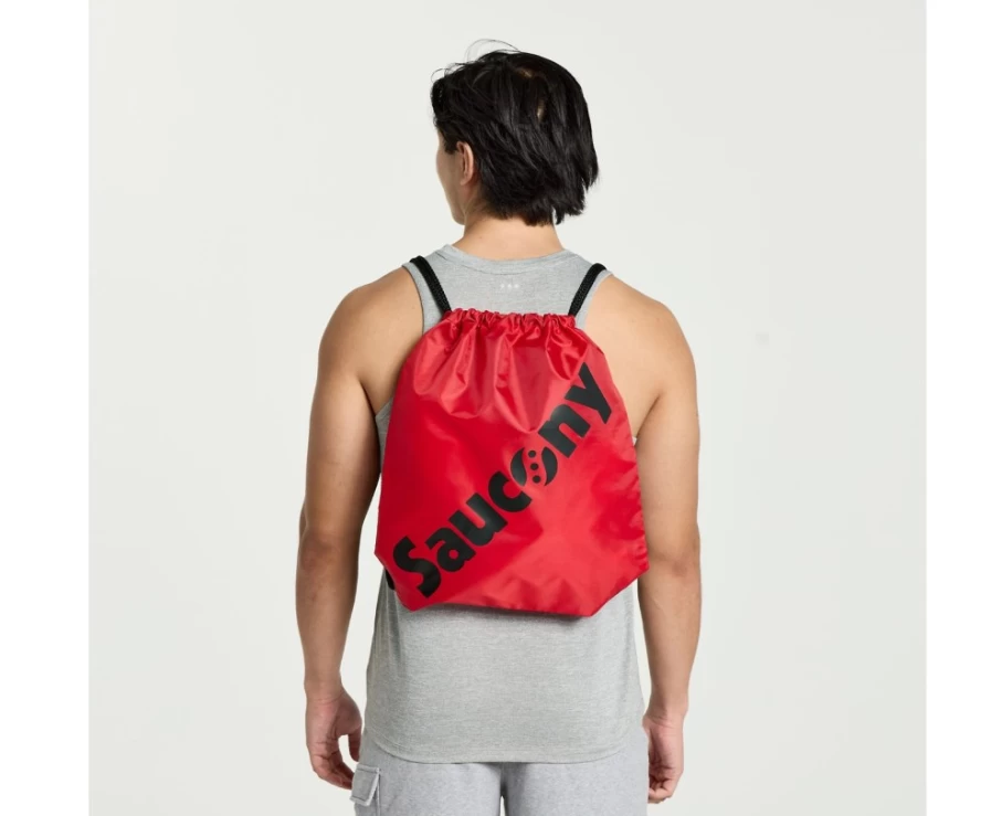 Saucony Unisex Poppy String Bag - Lightweight Mesh Drawstring Backpack for Sports & Gym