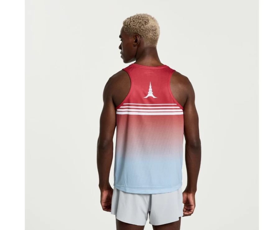 Saucony Men's Tokyo 2023 Stopwatch Singlet Running Top