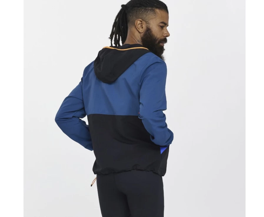 Men's Saucony Track Anorak Jacket in Nightshade - Lightweight Running Windbreaker