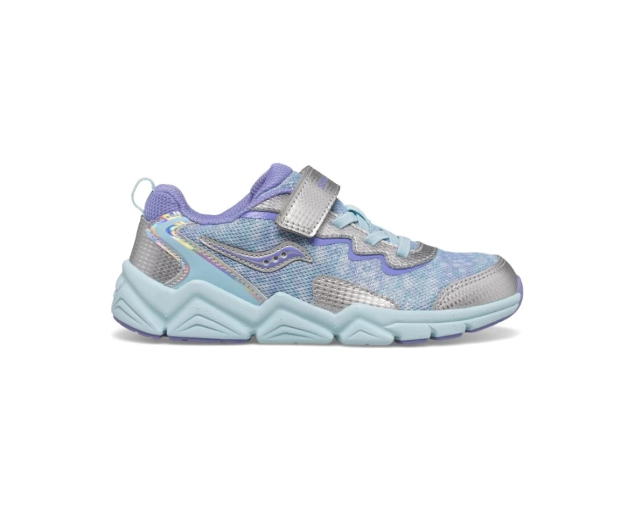 Saucony Kids' Flash 3.0 A/C Sneaker in Silver - Lightweight Running Shoes for Boys & Girls