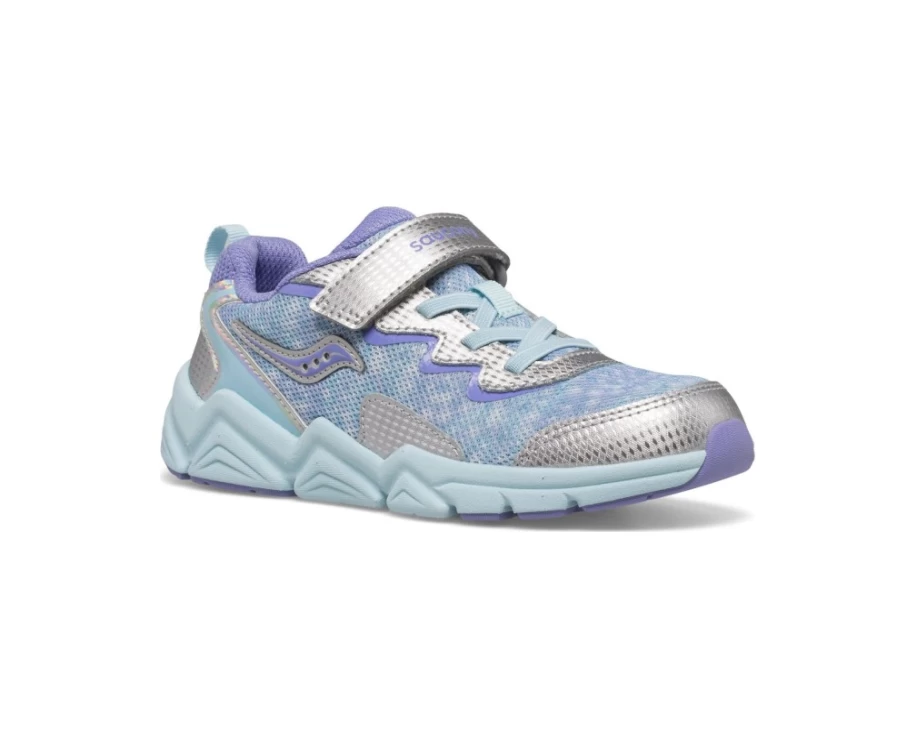 Saucony Kids' Flash 3.0 A/C Sneaker in Silver - Lightweight Running Shoes for Boys & Girls