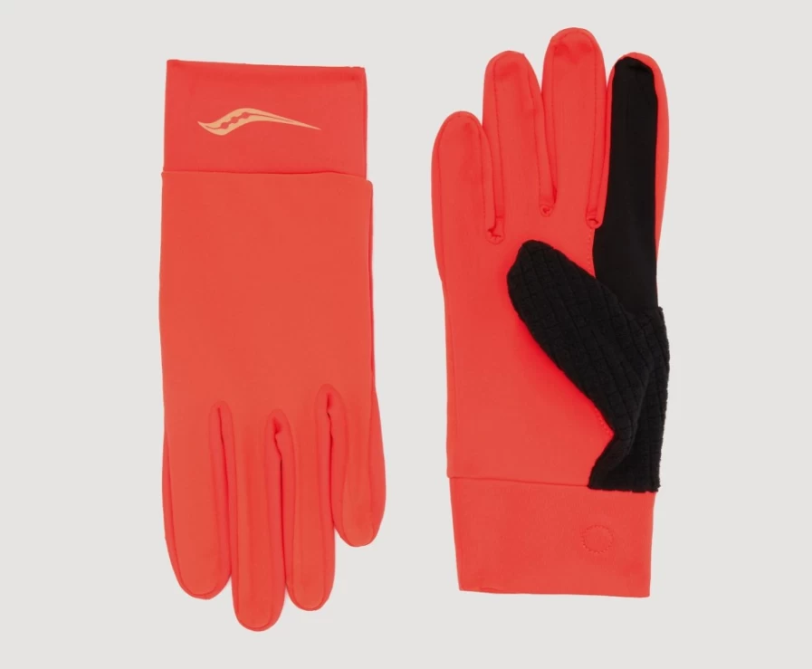 Saucony Unisex Bluster Glove in Vizired - Weather-Resistant Training Gloves for All Seasons
